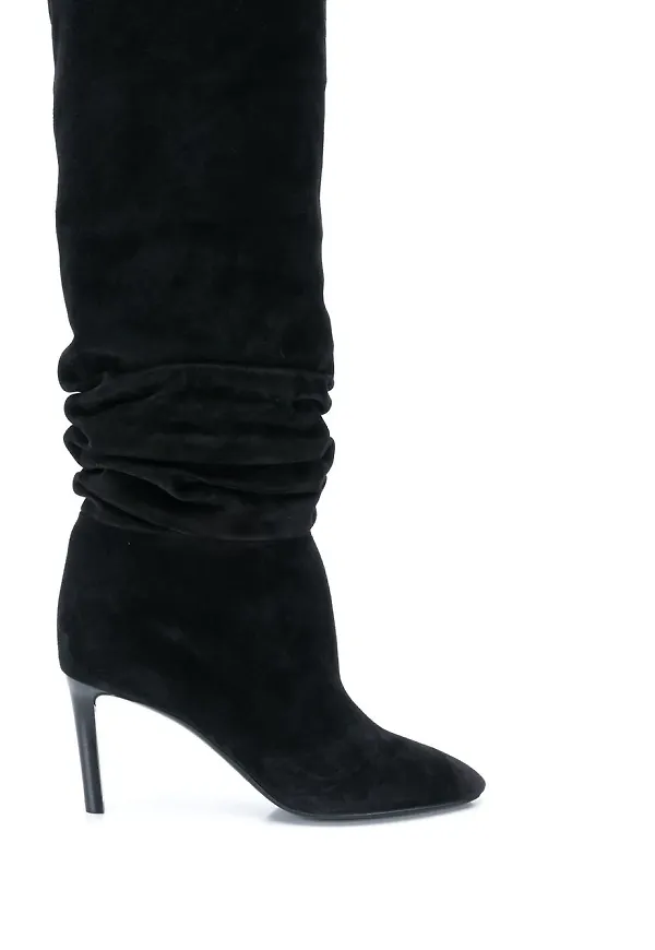 Saint Laurent knähöga stövlar - Svart