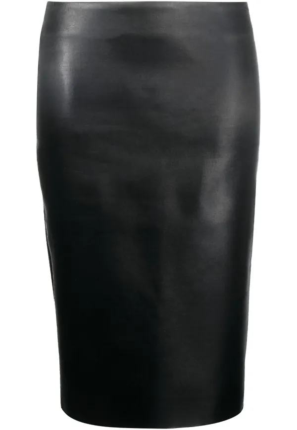Saint Laurent knälång pennkjol - Svart