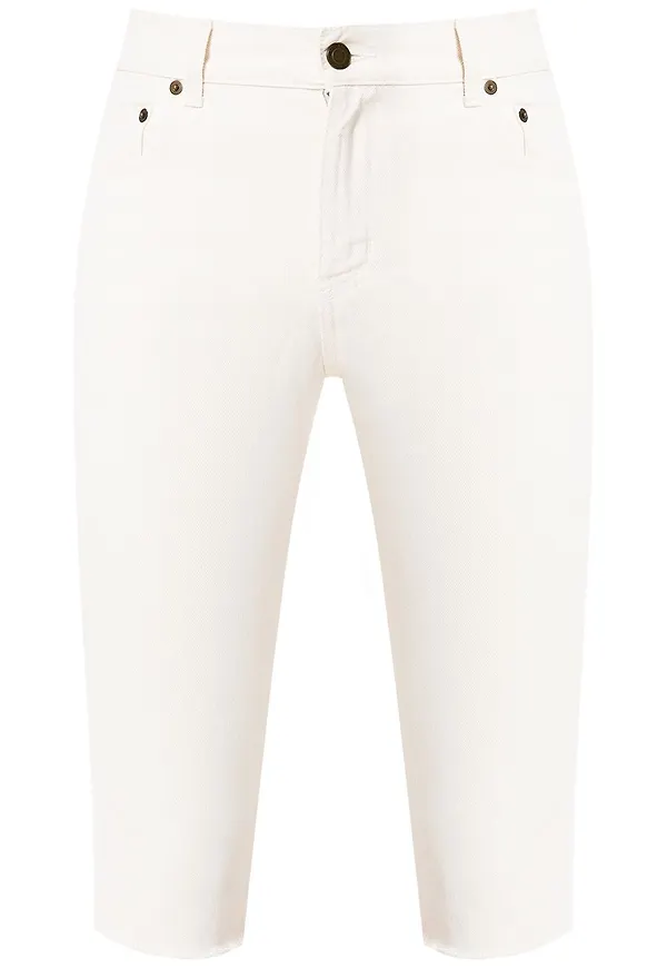 Saint Laurent knälånga shorts - Vit