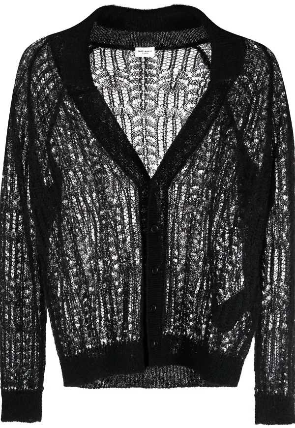 Saint Laurent kofta med knäppning - Svart