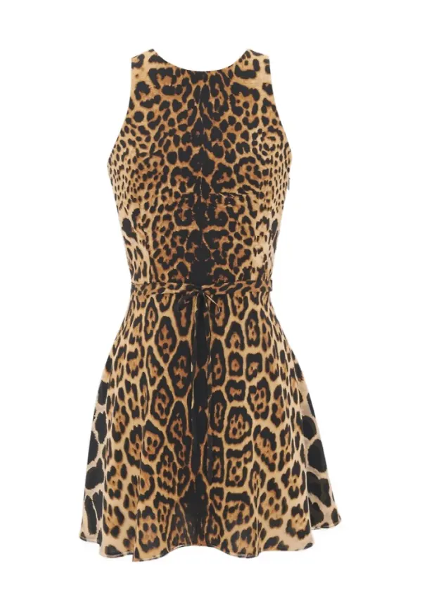 Saint Laurent Kort dagklänning Brun, Dam