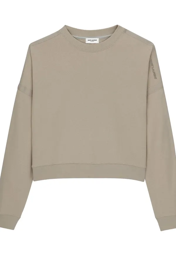 Saint Laurent kort sweatshirt - Neutral
