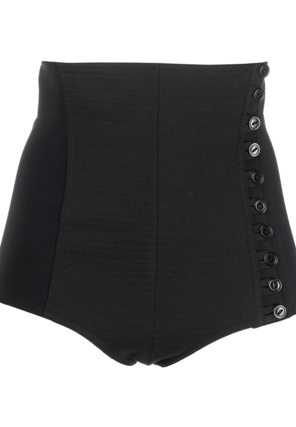 Saint Laurent korta shorts med hög midja - Svart