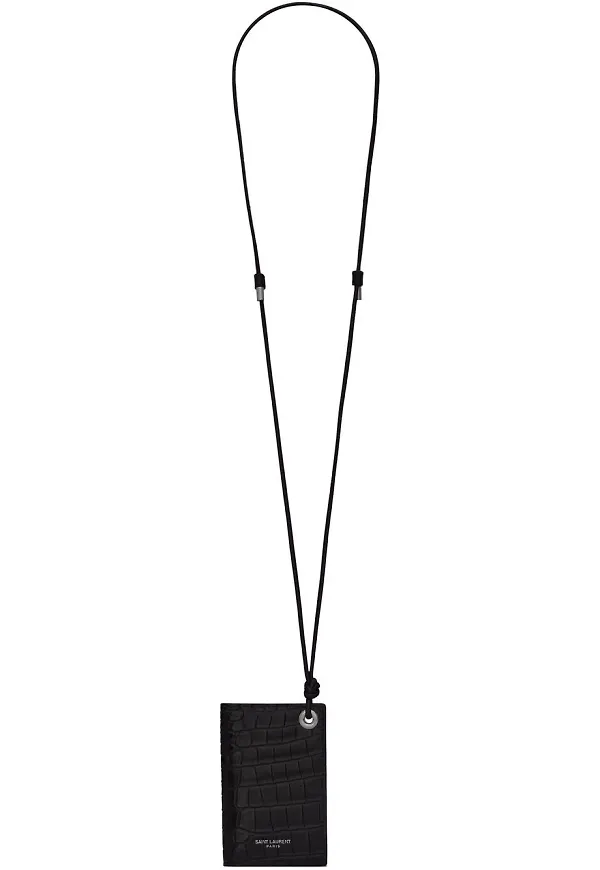 Saint Laurent kortfodral med logotyp - Svart