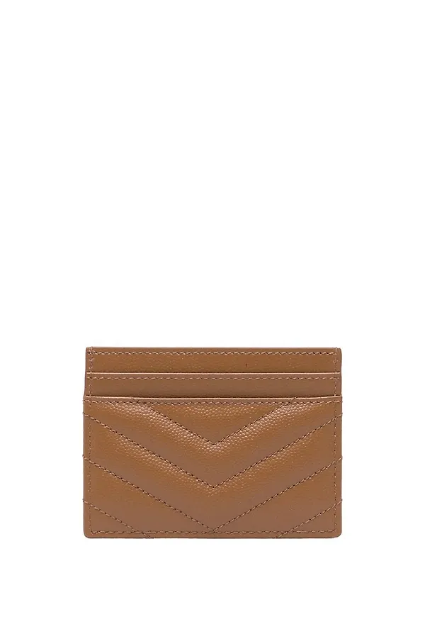 Saint Laurent kortfodral med monogram - Brun