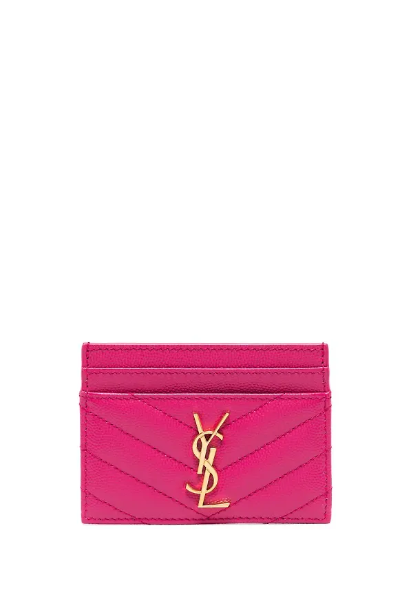 Saint Laurent kortfodral med monogram - Rosa