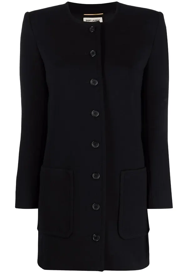 Saint Laurent kraglös jacka - Svart