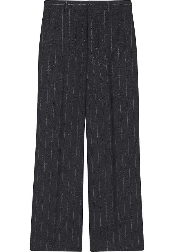 Saint Laurent kritstrecksrandiga finbyxor - Blå