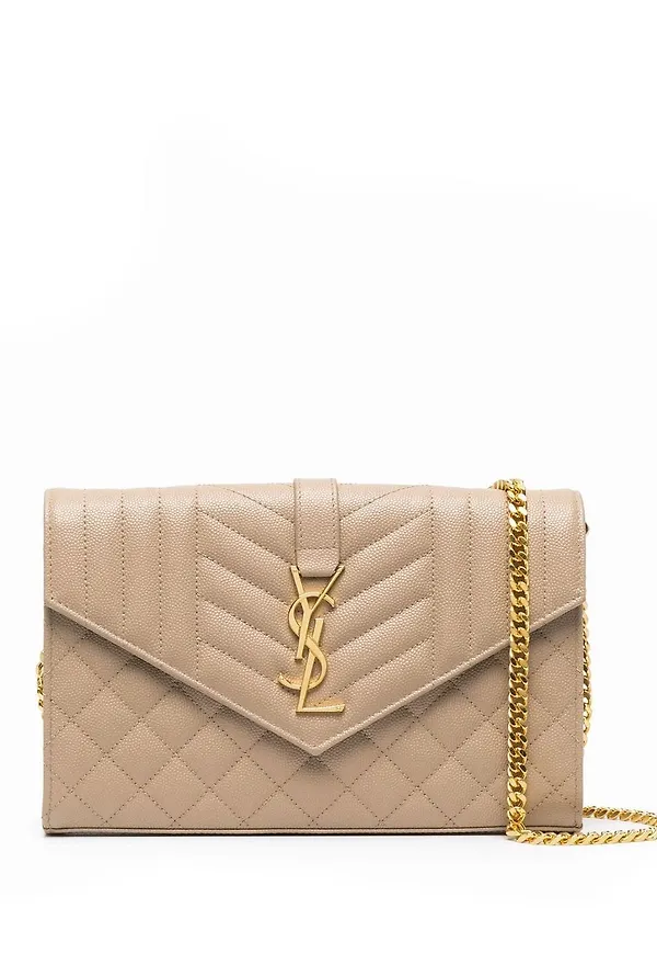 Saint Laurent kuvertväska med kedja - Neutral
