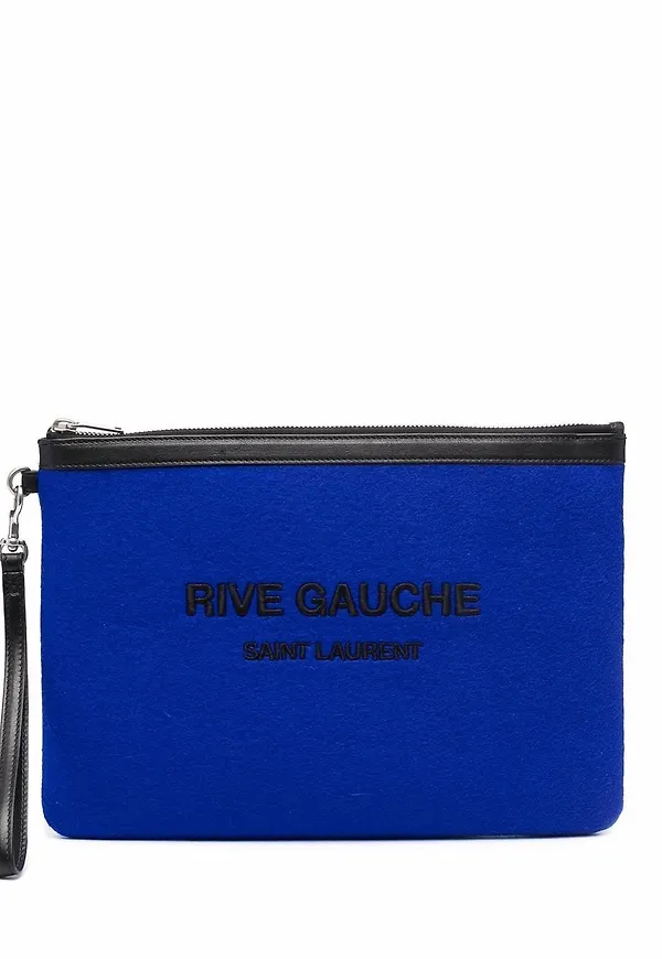 Saint Laurent kuvertväska med logotyp - Blå