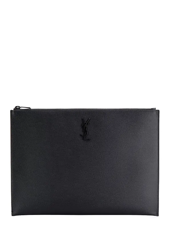 Saint Laurent kuvertväska med monogram - Svart