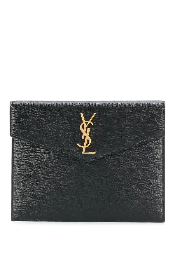 Saint Laurent kuvertväska med monogram - Svart