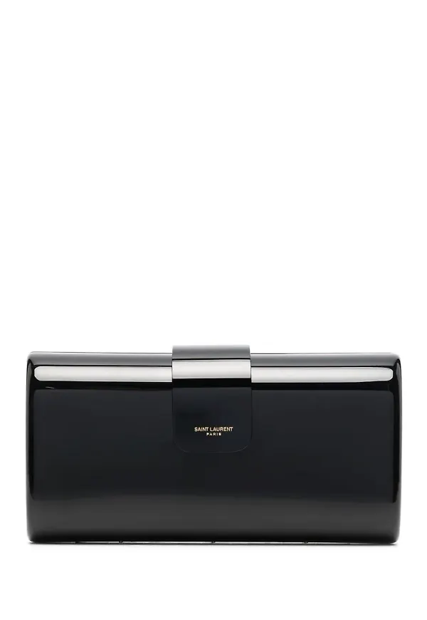 Saint Laurent lackad kuvertväska - Svart