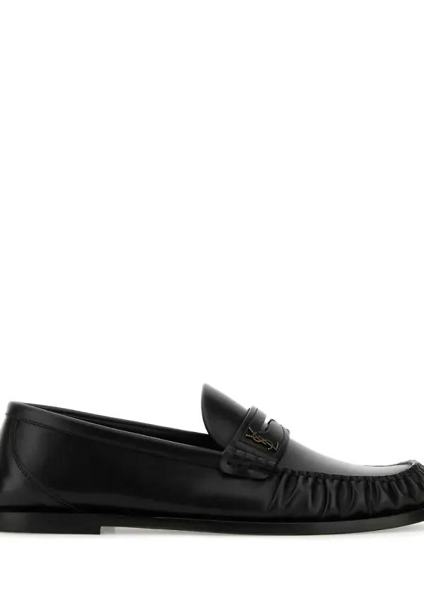 Saint Laurent läderloafers - Svart