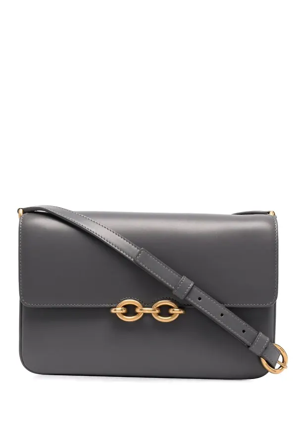 Saint Laurent Le Maillon axelremsväska - Grå