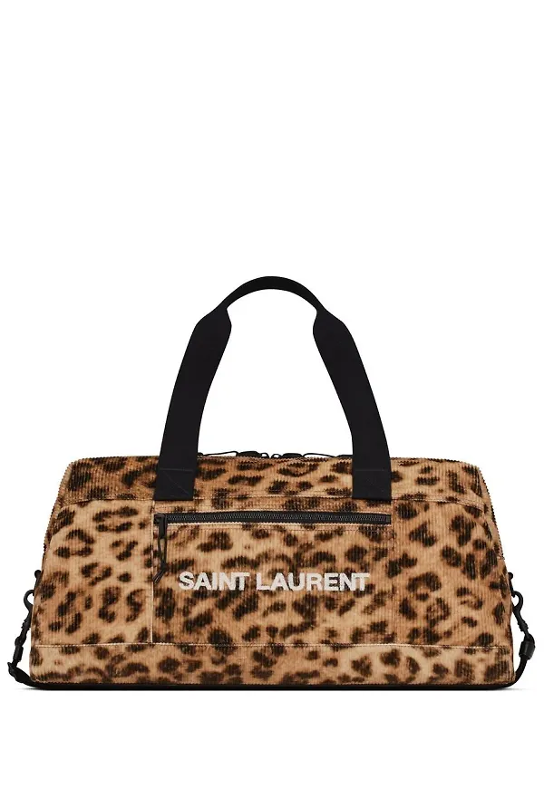Saint Laurent leopardmönstrad totebag - Brun