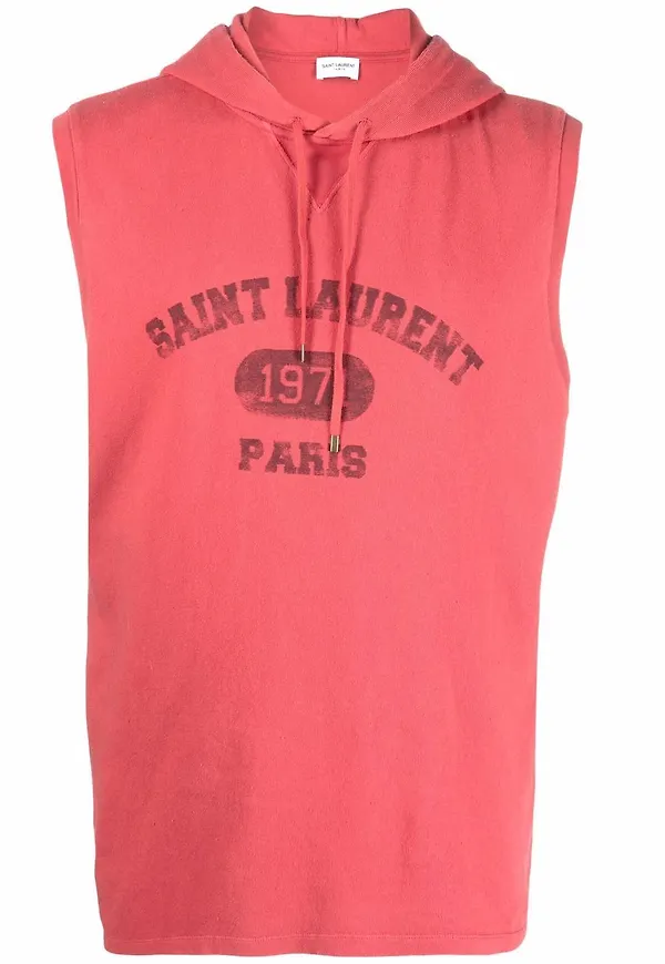 Saint Laurent linne med huva - Röd