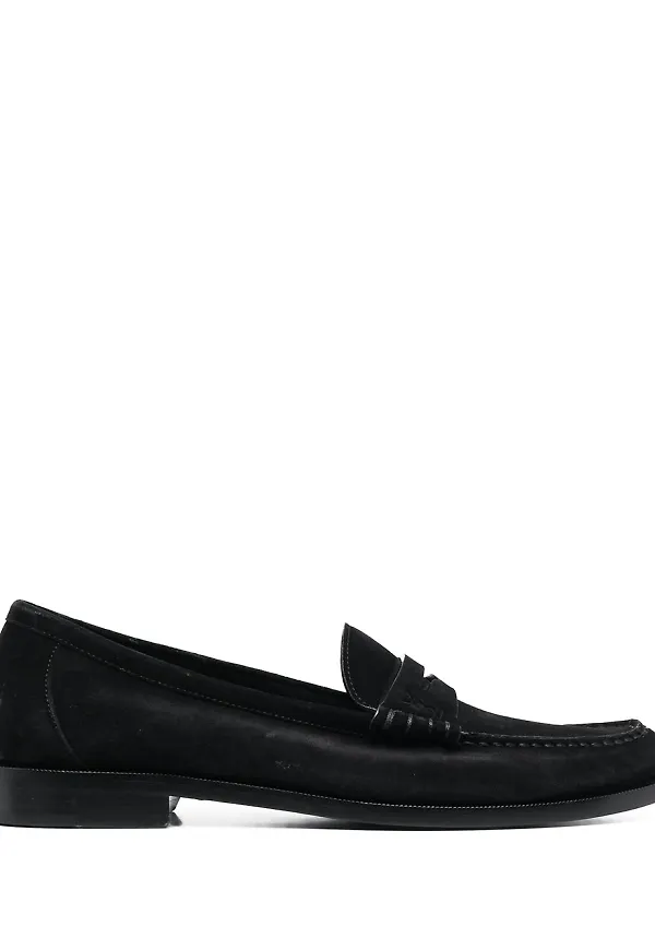 Saint Laurent loafers i mocka - Svart