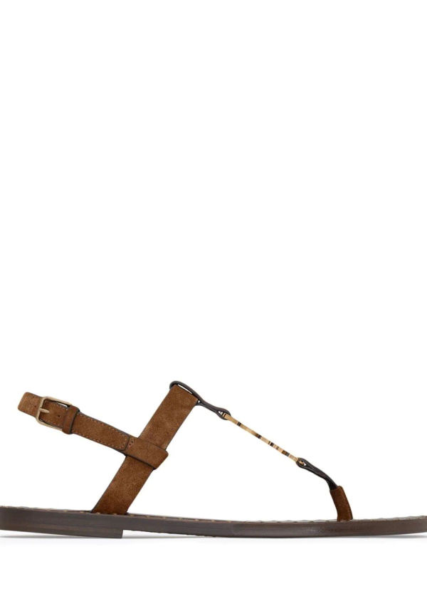 Saint Laurent Lota sandaler i mocka - Brun