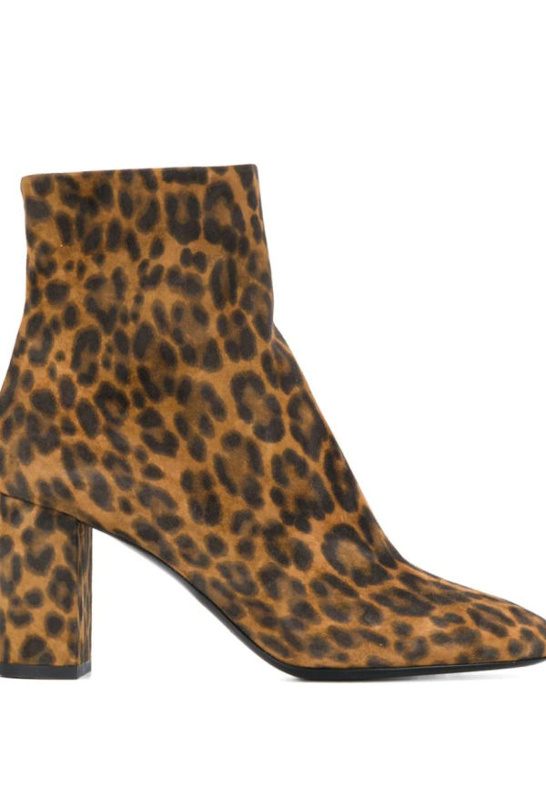 Saint Laurent Lou 75 stövletter med dragkedja - Brun