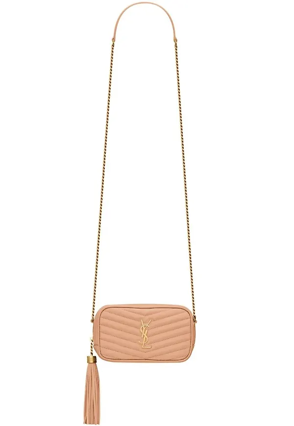 Saint Laurent Lou axelremsväska - Neutral