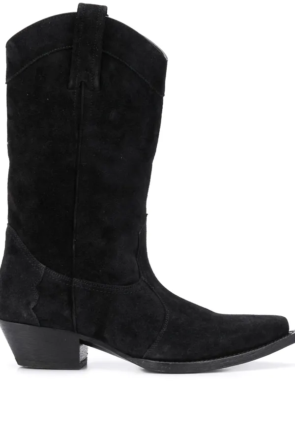 Saint Laurent Lukas västernstövlar - Svart