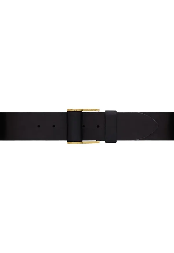 Saint Laurent läderbälte med spänne - Svart