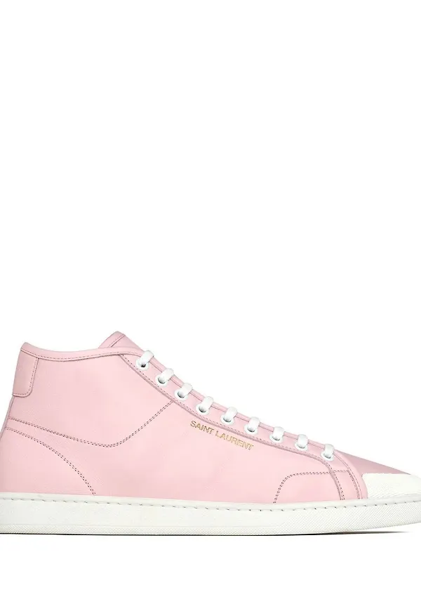 Saint Laurent lädersneakers - Rosa