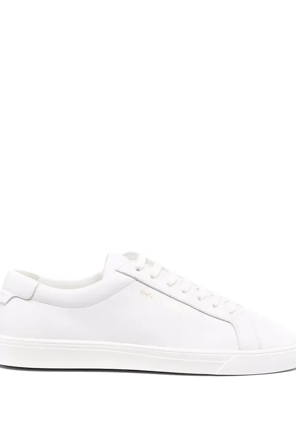 Saint Laurent lädersneakers - Vit