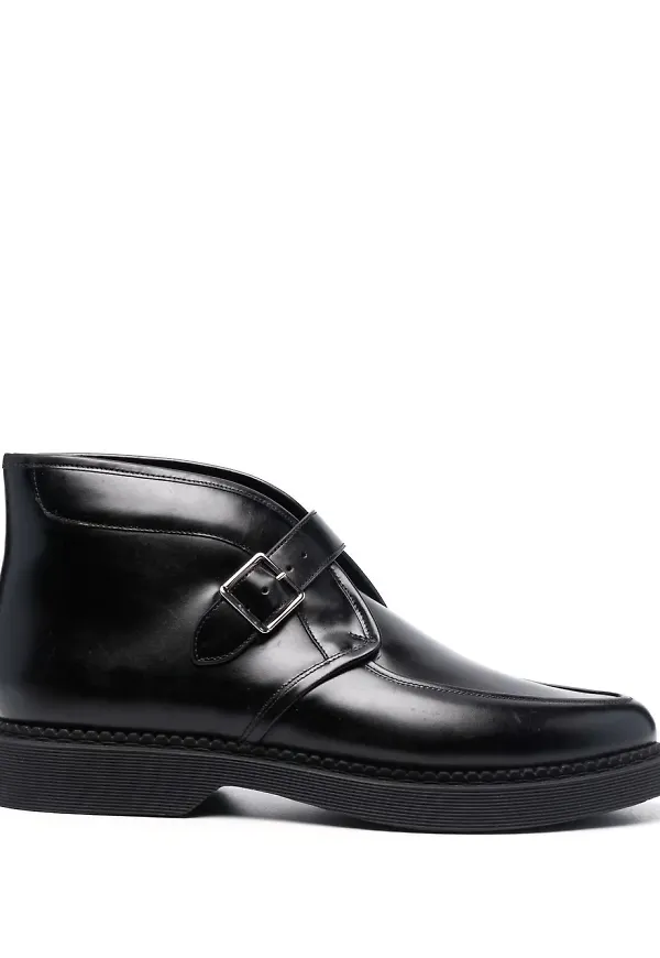 Saint Laurent läderstövlar i creeper-modell - Svart