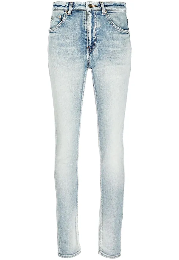 Saint Laurent låga skinny-jeans - Blå