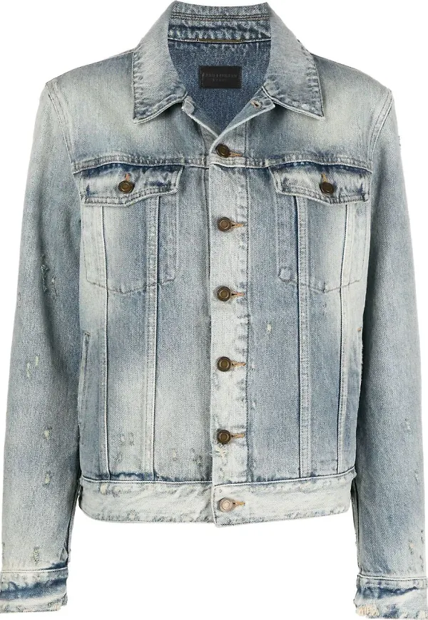 Saint Laurent långärmad jeansjacka - Blå