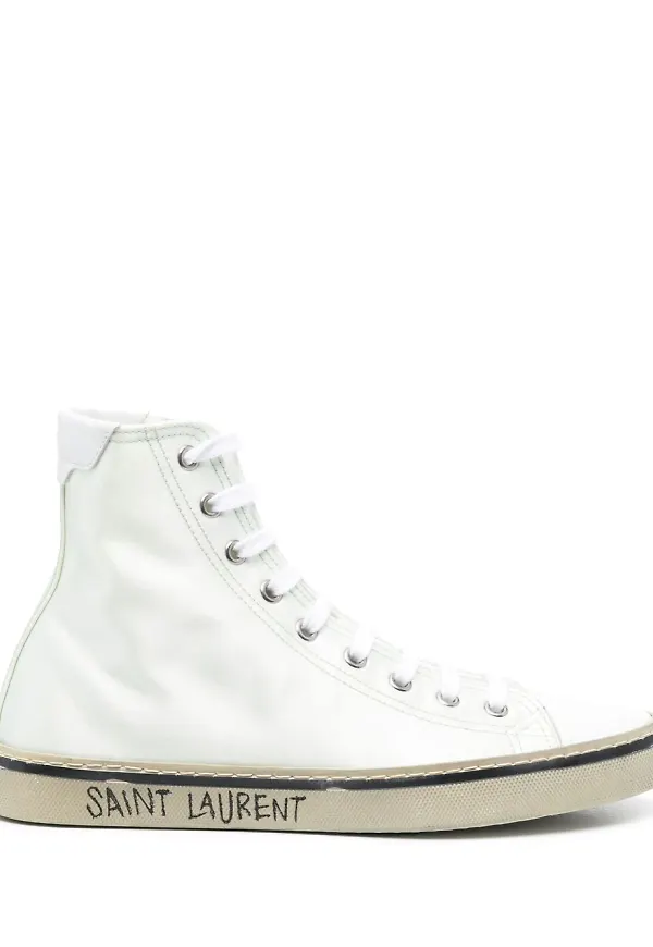 Saint Laurent Malibu höga sneakers - Grön