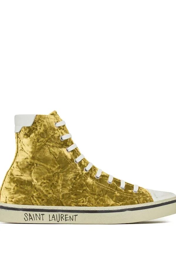 Saint Laurent Malibu höga sneakers - Guldfärgad
