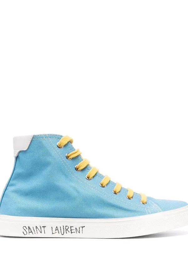 Saint Laurent Malibu mellanhöga sneakers - Blå