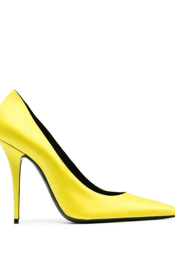 Saint Laurent Marylin satinpumps 105 mm - Gul