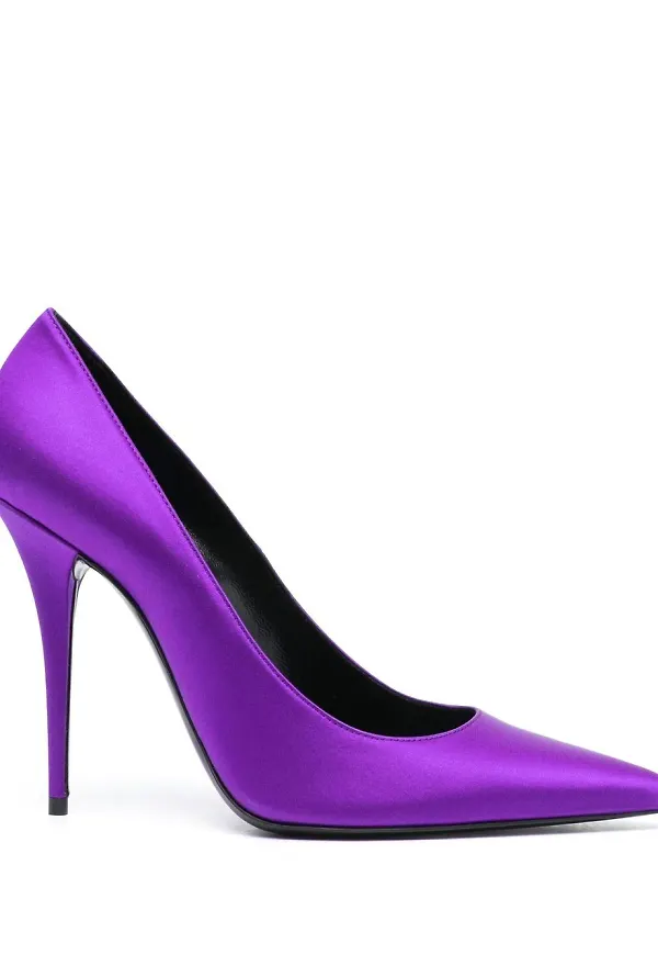 Saint Laurent Marylin satinpumps 110 mm - Lila