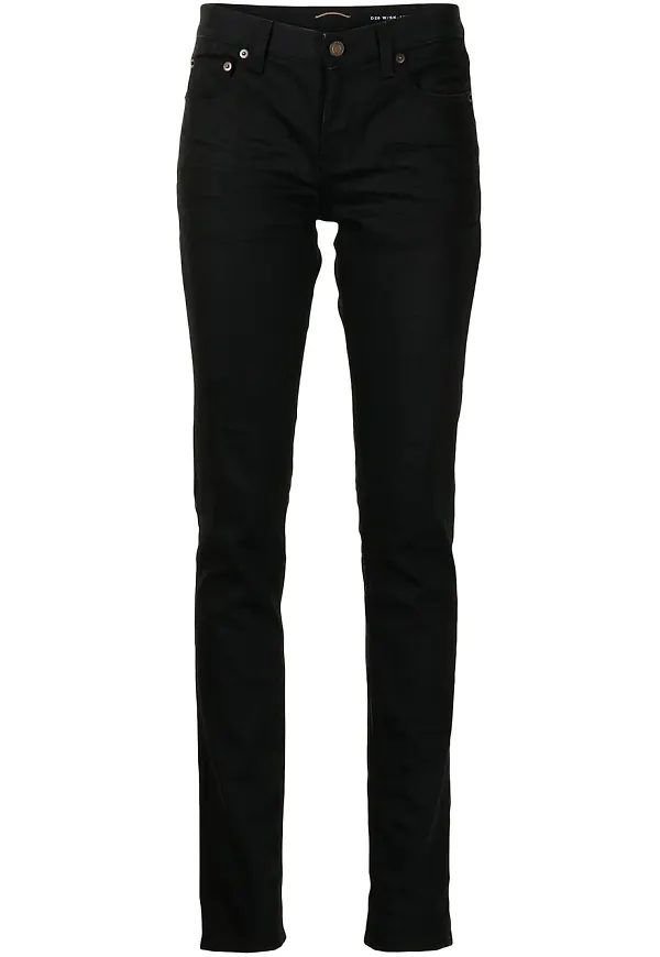 Saint Laurent medelhöga skinny-jeans - Svart