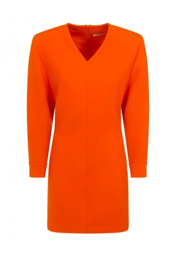 Saint Laurent Midi dagklänning Orange, Dam