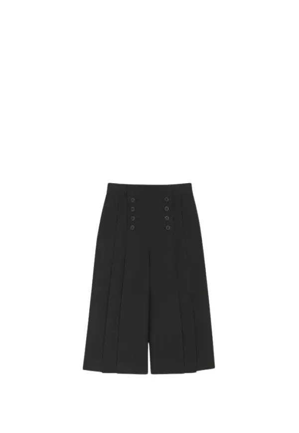 Saint Laurent Midi kjol Svart, Dam