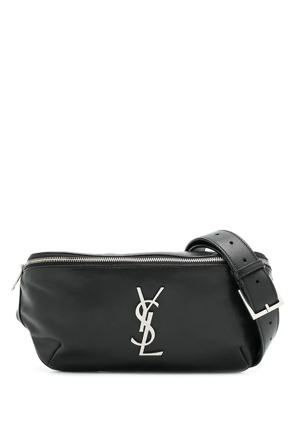 Saint Laurent midjeväska i läder - Svart