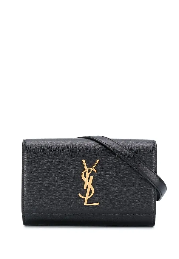 Saint Laurent midjeväska med logotyp - Svart