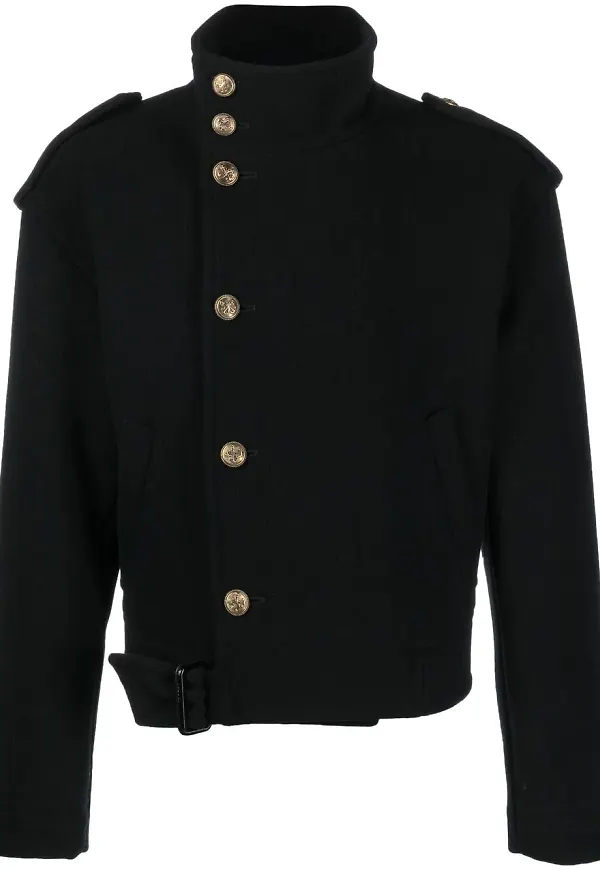 Saint Laurent militärjacka med knäppning - Svart
