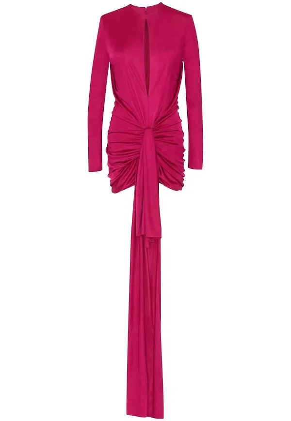 Saint Laurent miniklänning med knytning - Rosa