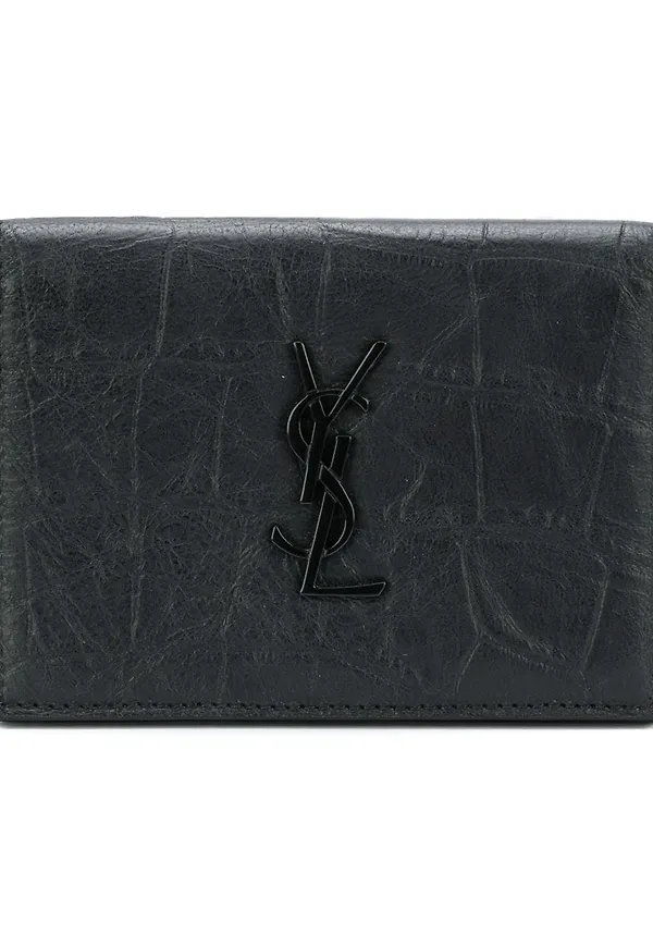 Saint Laurent Monogram visitkortshållare - Svart