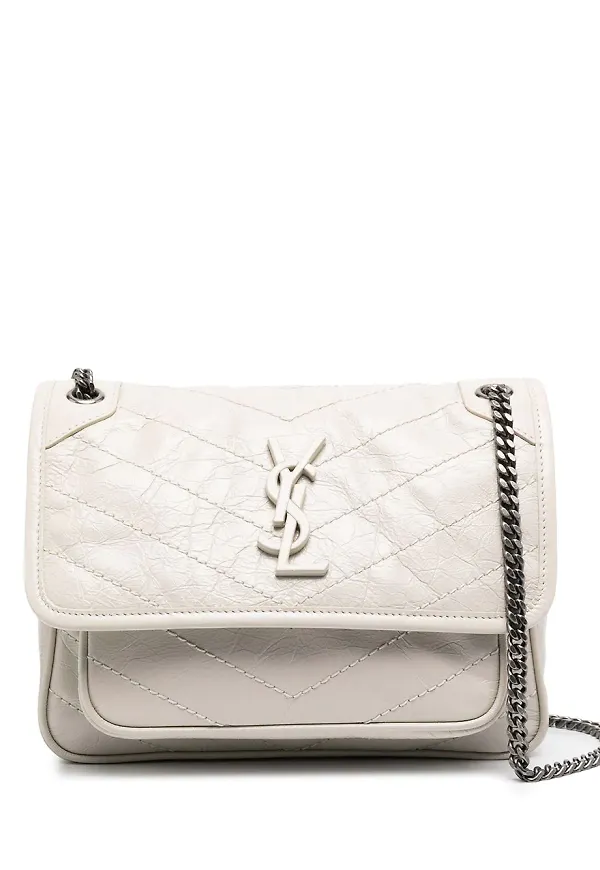 Saint Laurent Niki axelremsväska - Neutral
