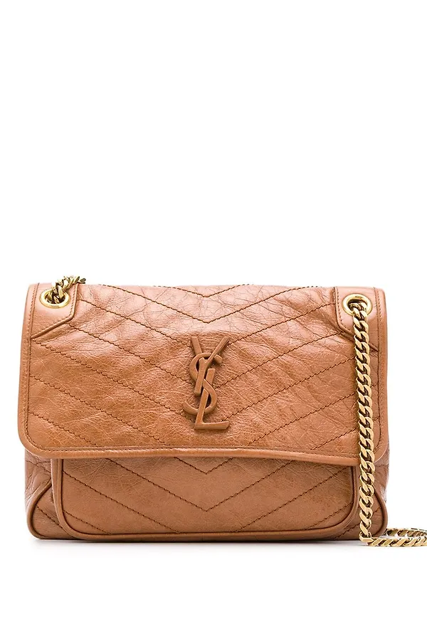 Saint Laurent Niki axelväska - Brun