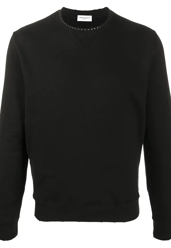 Saint Laurent nitprydd tröja - Svart