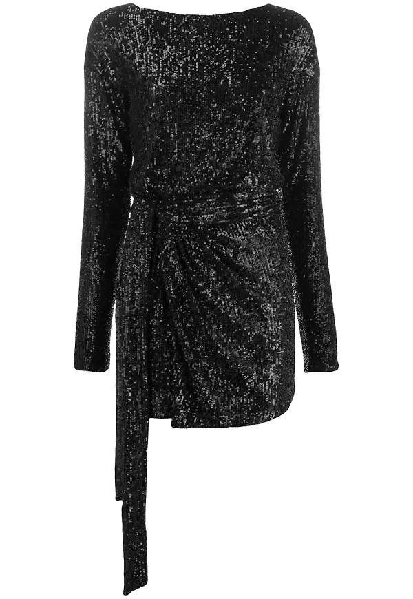 Saint Laurent paljettprydd klänning - Svart