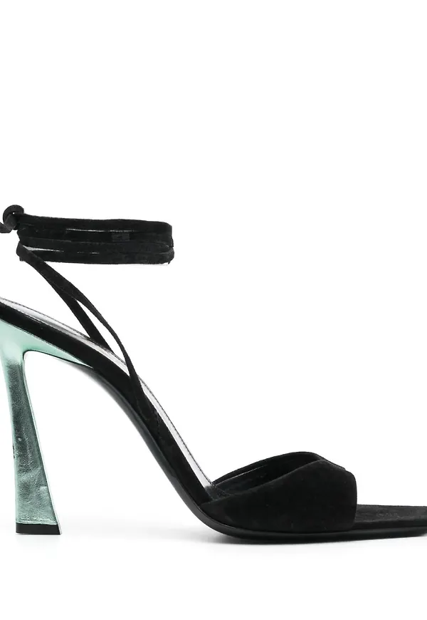 Saint Laurent Paz 105 lädersandaler - Svart